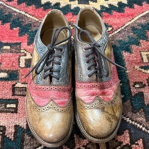 Bed Stu Vintage Two-Tone Leather Oxford Shoes size 9